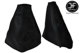 BLACK SUEDE & BLACK LEATHER FITS FORD FOCUS MK1 1998-2004 GEAR HANDBRAKE GAITER