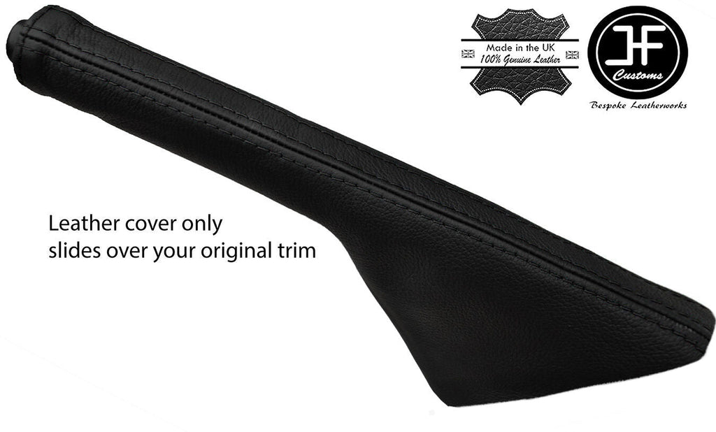 BLACK STITCHING REAL LEATHER HANDBRAKE GAITER FITS VW TOURAN 2003-2011