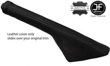 BLACK STITCHING REAL LEATHER HANDBRAKE GAITER FITS VW TOURAN 2003-2011
