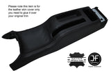BLACK STICH CENTER CONSOLE LEATHER COVER FITS VW GOLF MK4 IV JETTA 1998-2005