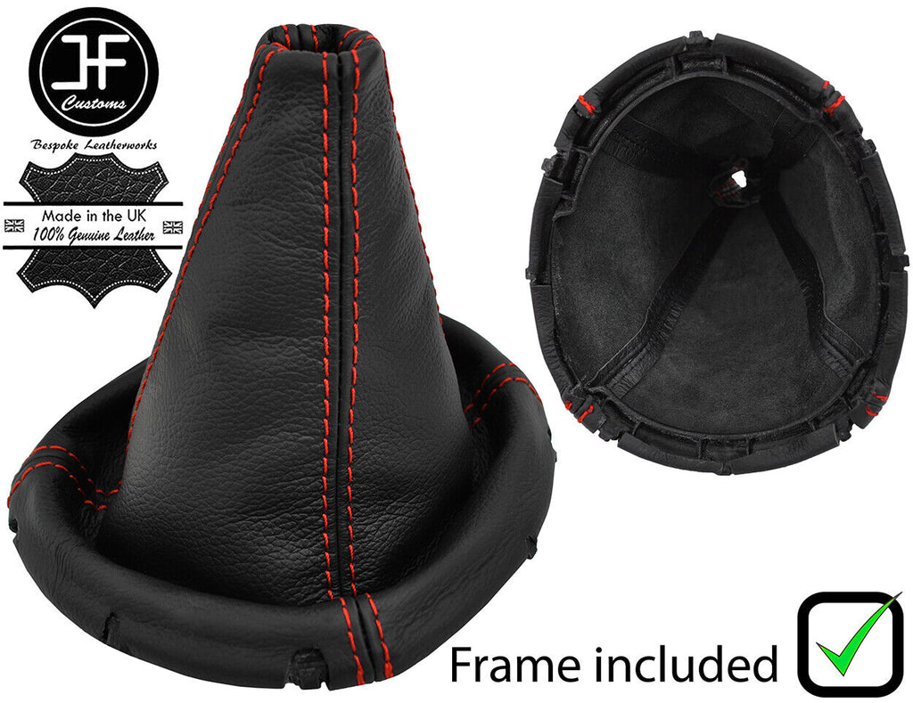 RED STITCH LEATHER GEAR GAITER+PLASTIC FRAME FOR LEXUS IS200 IS300 1998-2005