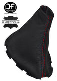 RED STITCHING MANUAL LEATHER GEAR STICK GAITER FITS RENAULT MEGANE MK2 03-08