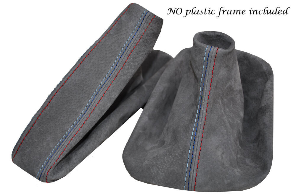 ANTHRACITE DARK GREY SUEDE TRI STITCH MANUAL SET FITS BMW 3 SERIES E36 E46 92-05