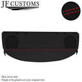 RED STITCH D GREY LUXE-SUEDE REAR PARCEL SHELF COVER FOR BMW E46 SEDAN 98-05