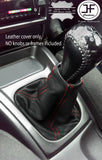 RED STITCHING MANUAL LEATHER GEAR GAITER FITS SUBARU IMPREZA WRX STI 1998-2000