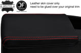 RED STITCH TOP GRAIN LEATHER ARMREST COVERS FITS NISSAN SKYLINE R32 89-94