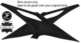 BLACK STITCH 2X REAR C PILLAR SUEDE COVERS FITS BMW 5 SERIES E39 95-03 SALOON