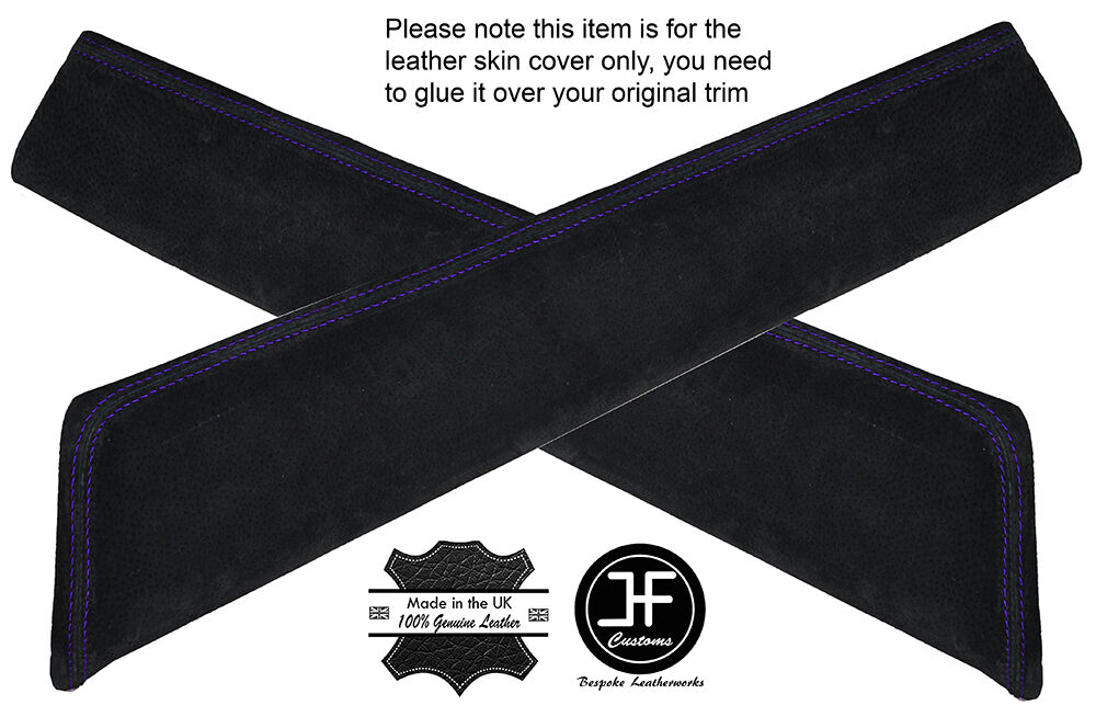 PURPLE STITCH 2X UPPER DOOR CARD TRIM SUEDE COVERS FITS TOYOTA GT86 SUBARU BRZ