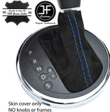 BLUE STITCH AUTO AUTOMATIC SUEDE GEAR GAITER FOR VW T5 TRANSPORTER CARAVELLE