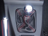 FITS MAZDA MX5 MK2 LEATHER GEAR GATOR GAITER 98-2000 RED STITCHING CUSTOM NEW