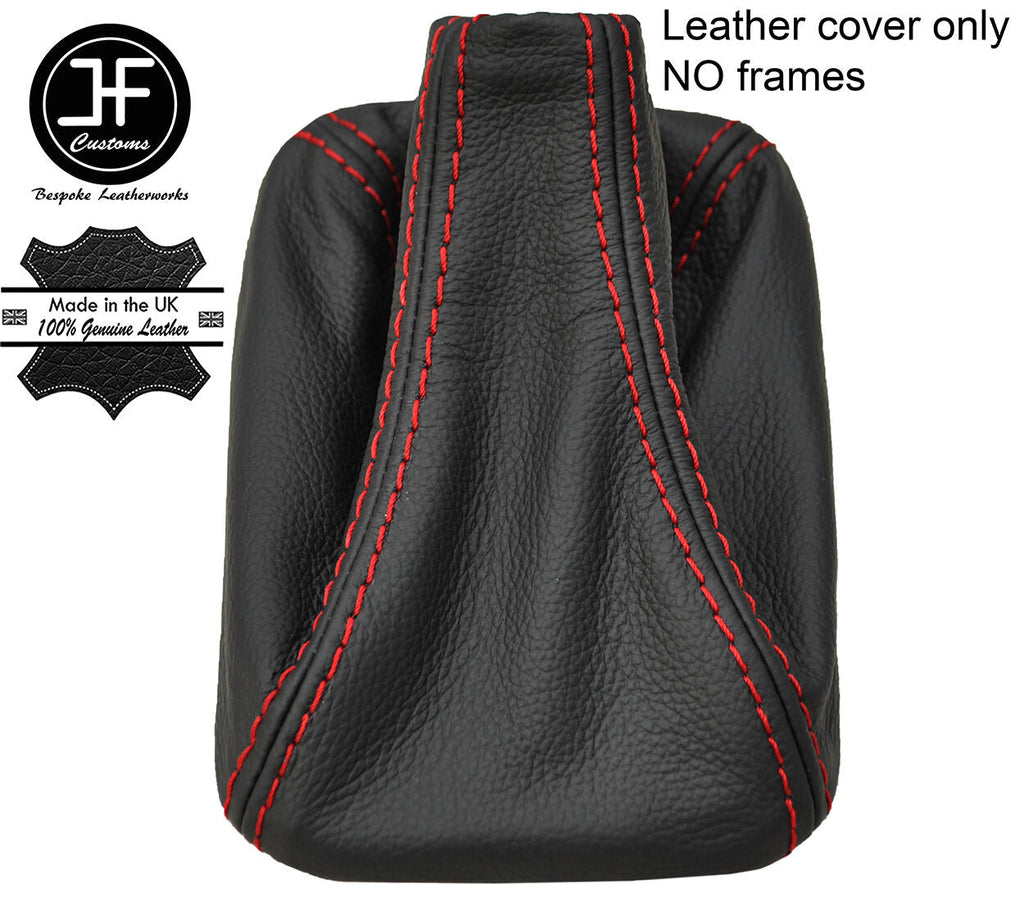 RED STITCH TOP GRAIN REAL LEATHER GEAR GAITER FITS TOYOTA MR2 MK2 1989-2000