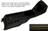 YELLOW STITCH CENTRE CONSOLE LEATHER SKIN COVER FITS MERCEDES W123 1978-1985