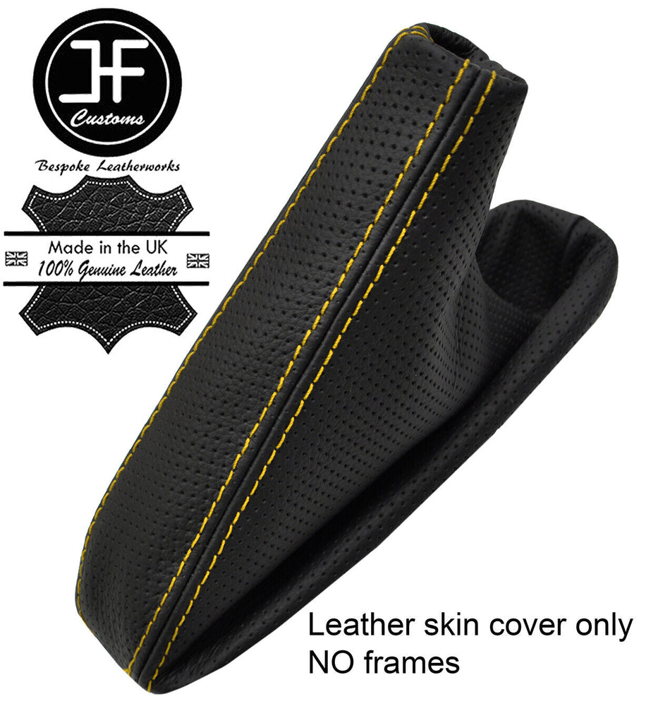 YELLOW STITCH PERFORATED LEATHER HANDBRAKE GAITER FOR BMW 4 F32 F33 F36 13-18