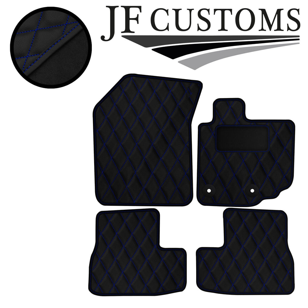 BLUE DIAMOND STITCH VINYL 4X TAILORED FLOOR CARPETS FOR SUZUKI SPLASH 08-14 JF1