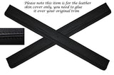 BLACK STITCH 2X DOOR SILL TRIM LEATHER SKIN COVERS FITS MG MGF MGTF 1995-2005