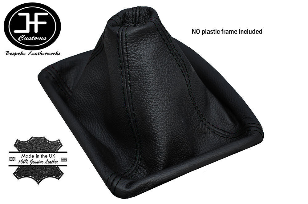 BLACK STITCHING MANUAL LEATHER GEAR GAITER FITS HONDA CRV CR-V 2006-2012