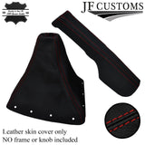 D RED STITCH LEATHER GEAR HANDBRAKE GAITER COVERS FOR NISSAN SKYLINE R31 85-88