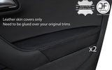 BLACK STITCH 2X REAR DOOR ARMREST LEATHER COVERS FITS VW POLO MK8 09-16 5 DOOR