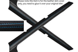 BLUE STITCH 2X DOOR SILL SKIN COVERS FITS FORD ESCORT MK3 MK4 XR3I RS TURBO