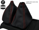 RED STITCH LEATHER GEAR&HI LOW GAITER OVER RUBBER FOR HYUNDAI GALLOPER 98-03