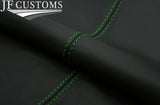 GREEN STITCH ITALIAN LEATHER 2X REAR C POST PILLAR COVERS FOR MG MGB GT