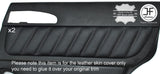 BLACK STITCH 2X REAR DOOR CARD TRIM LEATHER COVERS FITS ALFA ROMEO 166 98-07