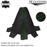 GREEN STITCH FITS VW T5 TRANSPORTER CAMPER VAN 2010-2015 GEAR GAITER LEATHER