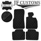 WHITE DIAMOND STITCH VINYL 4X TAILORED FLOOR MAT CARPETS FOR BMW F30 F31 12-16