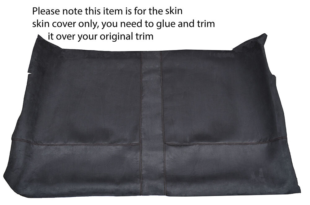 BLACK STICH FRONT ROOF LINING LUXE SUEDE COVER FITS LAND ROVER DEFENDER 90 07-15