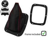 RED STITCH LEATHER GEAR OVER RUBBER+PLASTIC FRAME FOR FORD CORSAIR CLASSIC