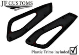 RED STITCH 2X PLASTIC CONSOLE TRIMS +LEATHER COVERS FOR VW GOLF MK5 MK6 04-13