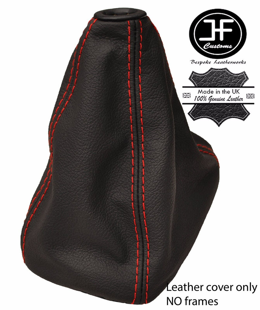 RED STITCHING REAL LEATHER GEAR GAITER FITS VW GOLF MK3 VR6 JETTA 1992-1998
