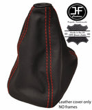 RED STITCHING REAL LEATHER GEAR GAITER FITS VW GOLF MK3 VR6 JETTA 1992-1998