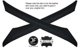 BLACK STITCH 2X A POST PILLAR LEATHER COVERS FITS BMW 5 SERIES E34 1984-1997