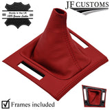 D RED LEATHER GEAR + SURROUND COVER+FRAMES FOR BMW E46 99-05 COUPE JF2