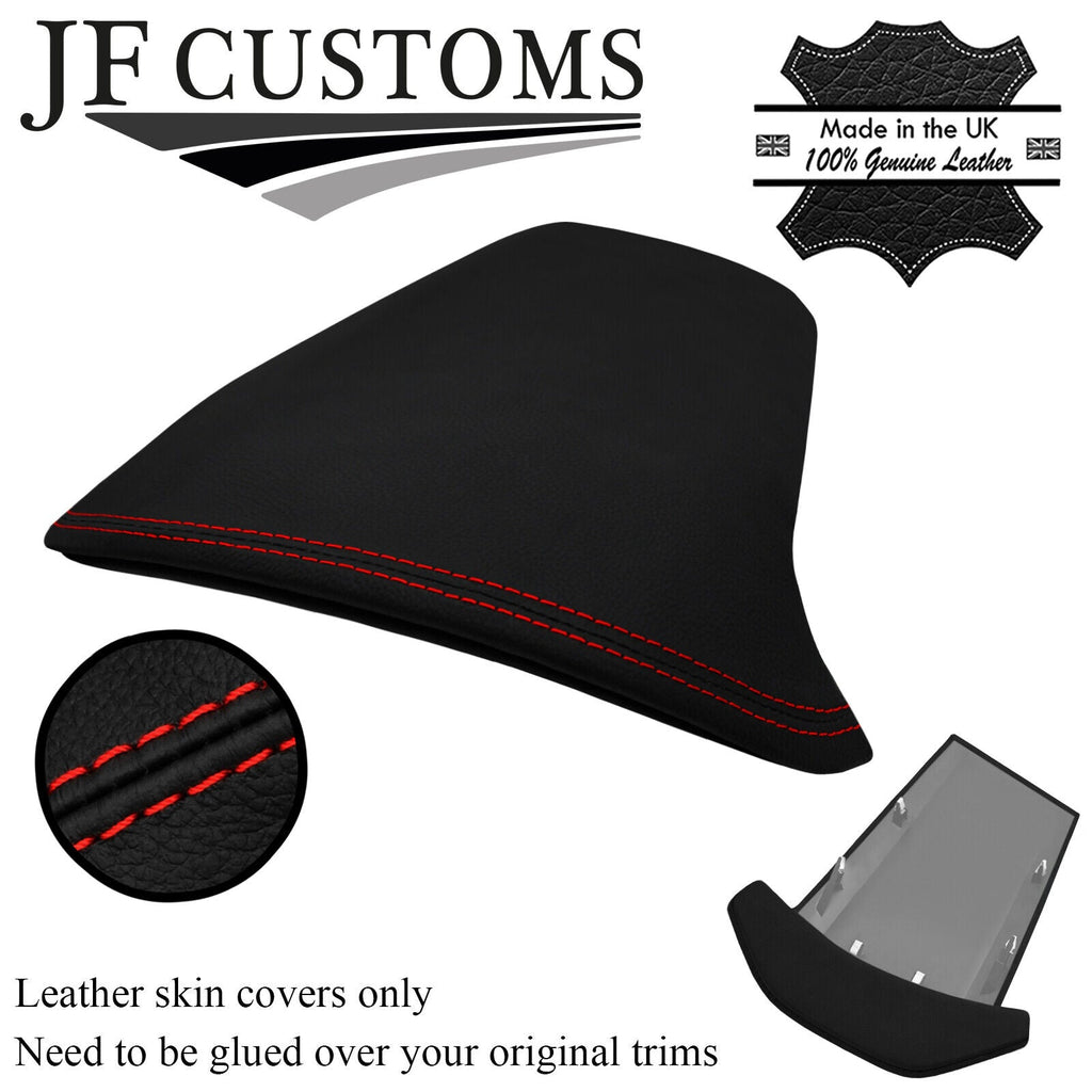 RED STITCH LEATHER SPEEDO GAUGE HOOD COVERS FOR HONDA CIVIC MK10 X 15-20