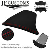 RED STITCH LEATHER SPEEDO GAUGE HOOD COVERS FOR HONDA CIVIC MK10 X 15-20