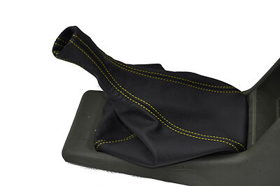 FITS ROVER MG METRO GEAR GAITER LEATHER YELLLOW STITCH CUSTOM NEW MADE IN UK
