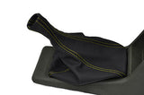 FITS ROVER MG METRO GEAR GAITER LEATHER YELLLOW STITCH CUSTOM NEW MADE IN UK