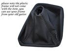 BLACK DOUBLE STITCH FITS MERCEDES A CLASS W168 GEAR  LEATHER 1997-2004 NEW