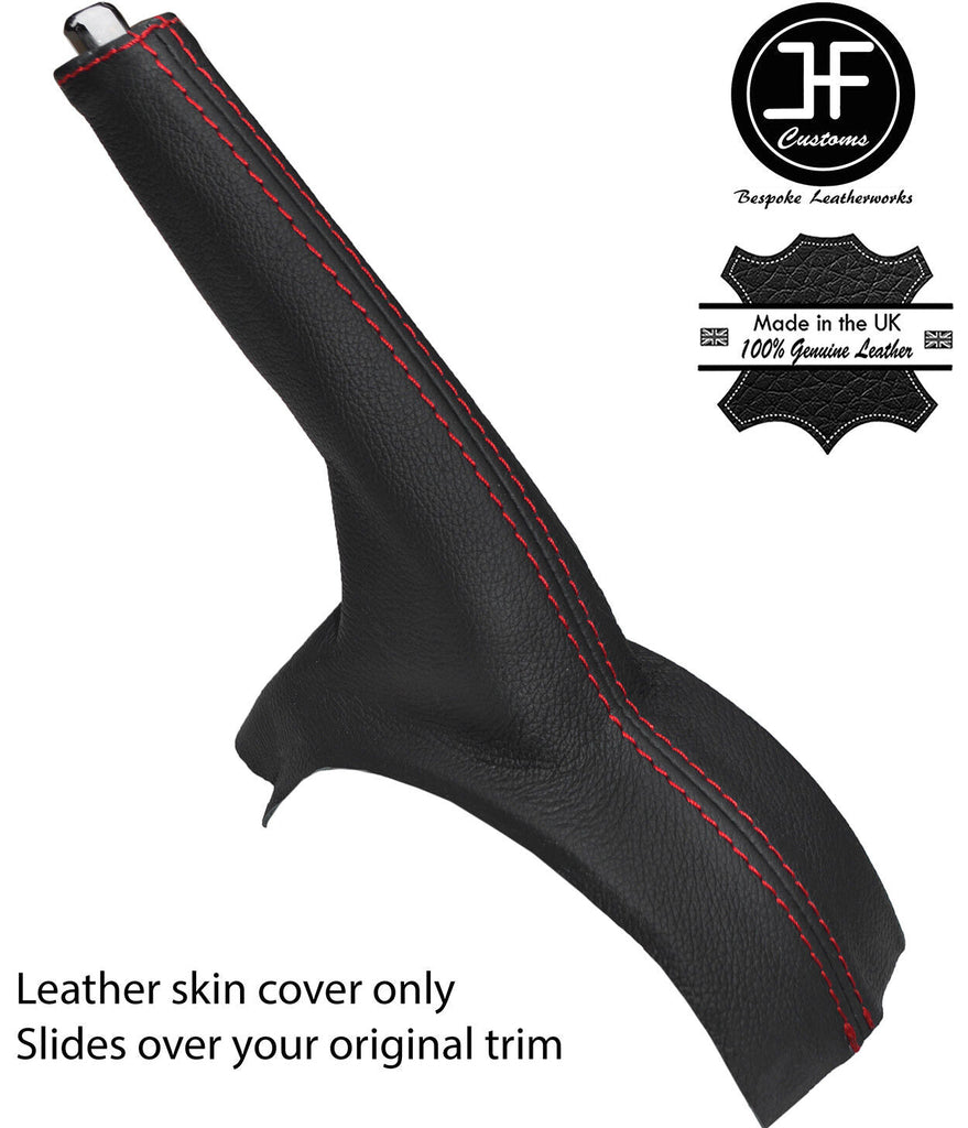 RED STITCH TOP GRAIN LEATHER HANDBRAKE GAITER FITS FORD MONDEO MK3 2001-2006
