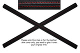 RED STITCH 2X DOOR SILL TRIM LEATHER SKIN COVERS FITS PORSCHE 911 964 89-94