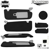 BLACK CROSS STITCH 2X SUN VISOR LEATHER COVERS FOR KIA OPTIMA 11-15 SALOON