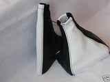 FITS FORD FOCUS MK1 GEAR HANDBRAKE GAITER BLACK &  WHITE SET CUSTOM NEW
