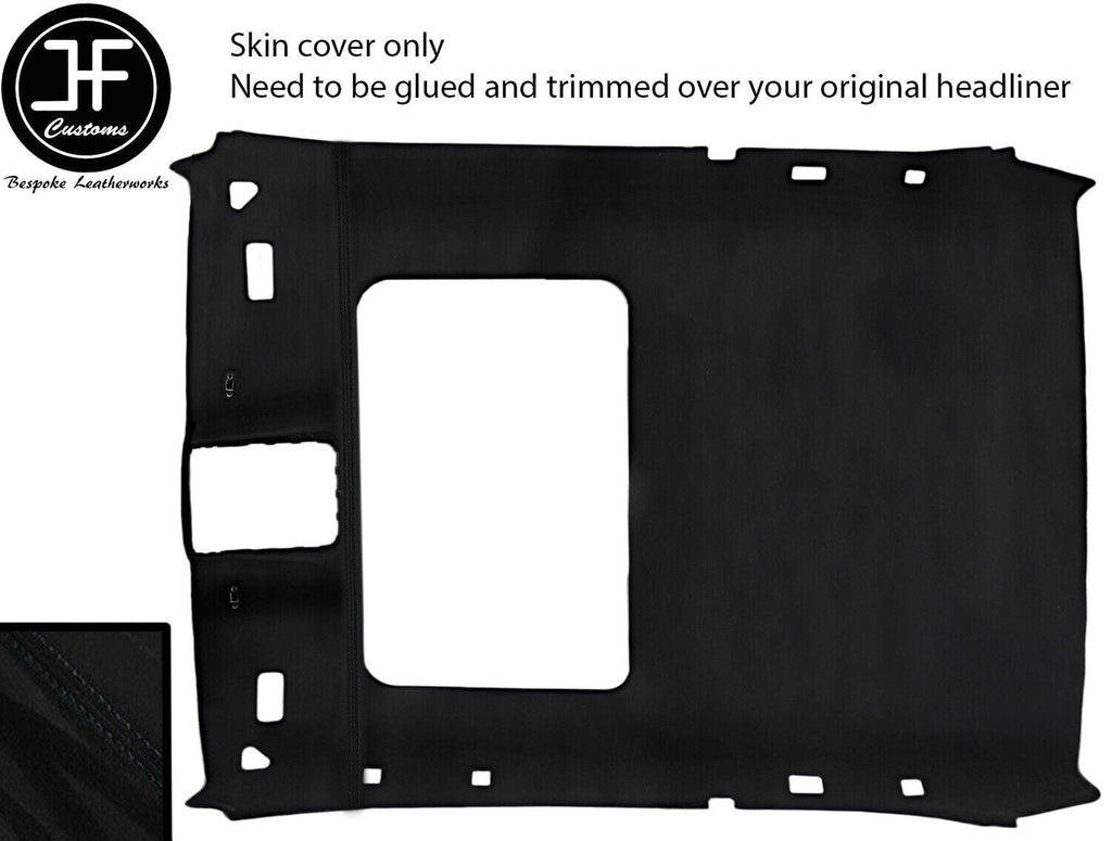 BLACK STITCH SUNROOF ROOF HEADLINING LUXE SUEDE COVER FOR BMW 3 E36 92-98 COUPE