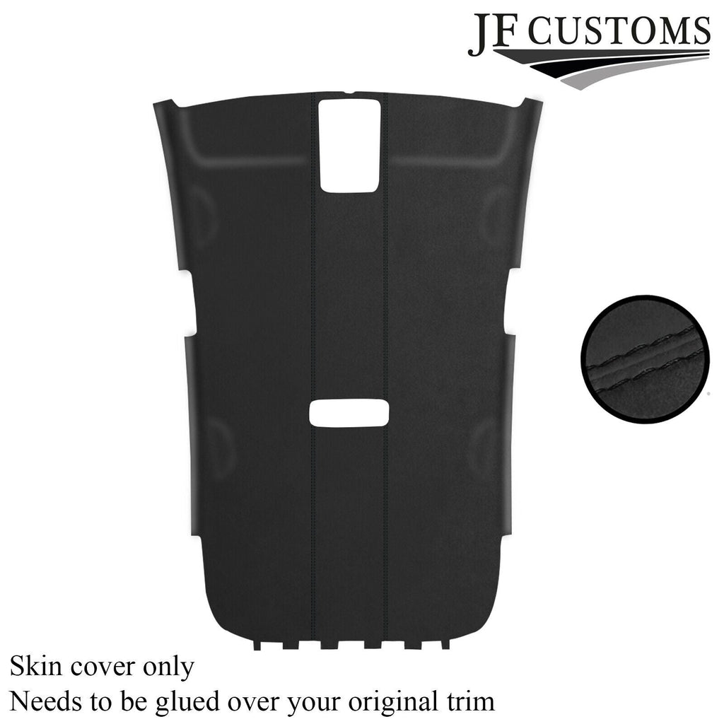 BLACK STITCH DARK GREY LUXE SUEDE HEADLINER COVER FITS VW GOLF MK6 2008-2013
