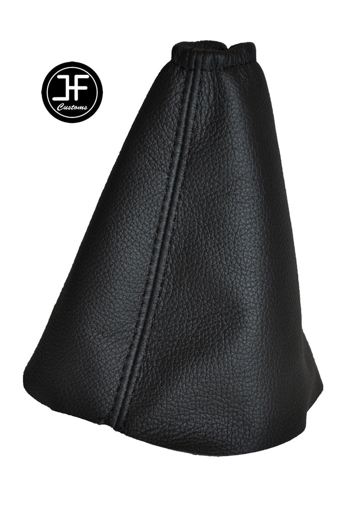 BLACK STITCHING GEAR GAITER LEATHER SKIN COVER FITS PEUGEOT 508 2010-2015