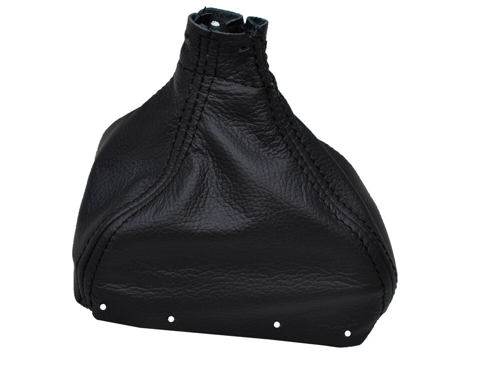 BLACK DOUBLE STITCH FITS RENAULT SCENIC MK2 2003-2009 LEATHER GEAR GAITER