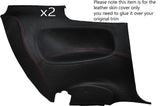 RED STITCH 2X REAR DOOR CARDS LEATHER SKIN COVERS FITS NISSAN S13 200SX 89-93