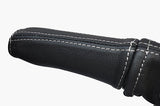 white stitch FITS FORD ESCORT MK6 & RS2000 95-00 LEATHER HANDBRAKE HANDLE COVER